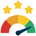 Rating gauge with stars