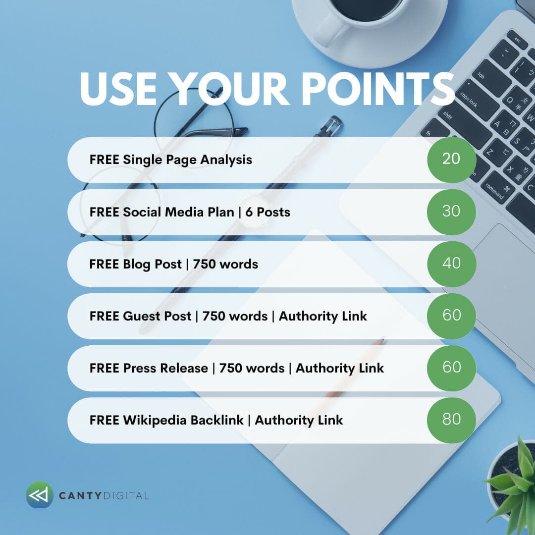 rewards page - use your points