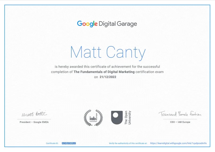 google digital garage